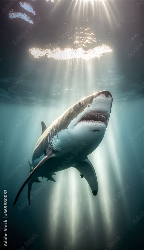 Portrait of a great white shark. Beautiful wildlife and family photos ...