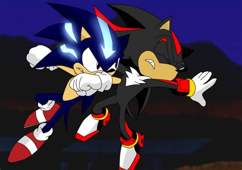 Imagen - Dark sonic vs shadow.png - Sonic Wiki