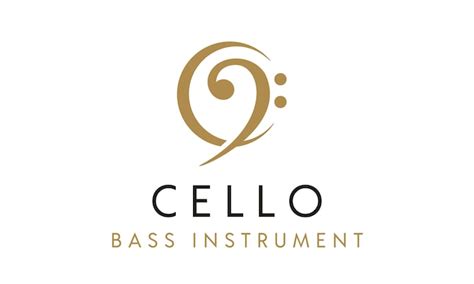 Premium Vector | Cello / Bass instrument with initial C logo design