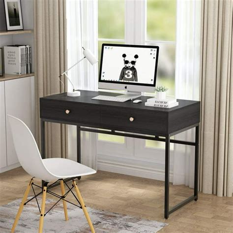 Tribesigns Computer Desk, Modern Simple 47 inch Home Office Desk Study ...