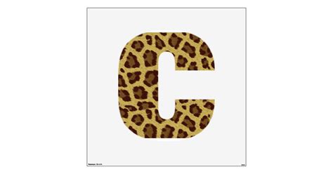 Leopard Print Alphabet Wall Decal | Zazzle