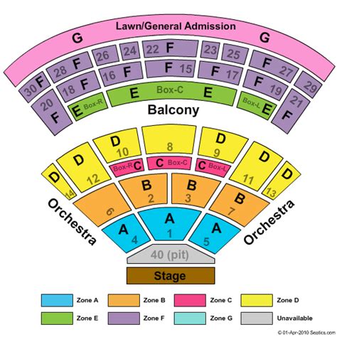 Saratoga Performing Arts Center Seating Chart | Saratoga Performing ...