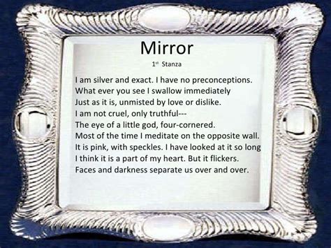 🎉 Mirror sylvia plath. Analysis of Mirror by Sylvia Plath. 2019-01-30