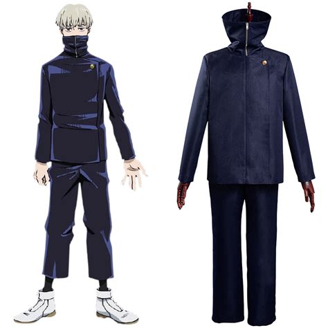 Anime Jujutsu Kaisen Cosplay Toge Inumaki Costume Adult Men Women Black School Uniform Outfits ...