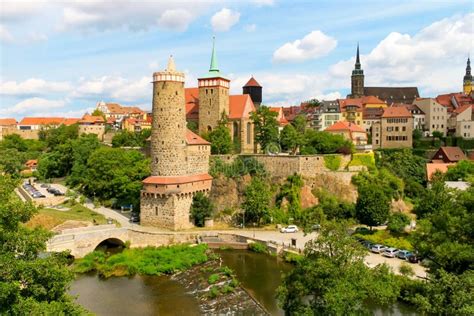 Bautzen , Saxony , Germany â€“ August, 9th 2019: Bautzen Old Town with ...