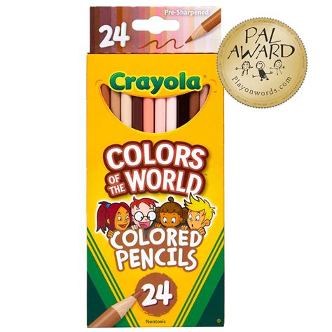 Crayola Colors of the World Colored Pencils, School Supplies, Asstd Colors, Beginner Child, 24 ...