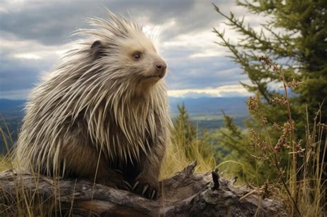 Premium AI Image | Porcupine in the wild