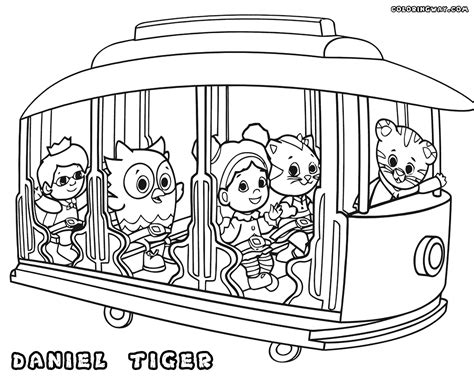 S Coloring Pages Daniel Tiger Trolley Coloring Pages