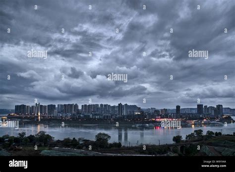 Chongqing metro city the night Stock Photo - Alamy