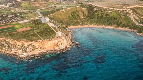 Stunning view from above to the Golden Bay... #Goldenbay #Malta #beach #travelling # ...