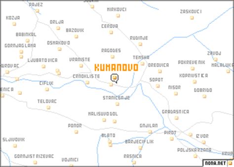 Kumanovo (Serbia and Montenegro) map - nona.net