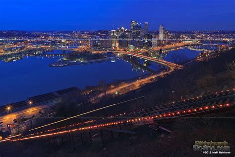 Pittsburgh at night from the Duquesne Incline - MetroScenes.com ...