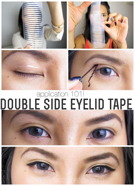 How to apply Double Eyelid Tape More on www.karlacosmetica.com | Maquillaje de ojos simple ...