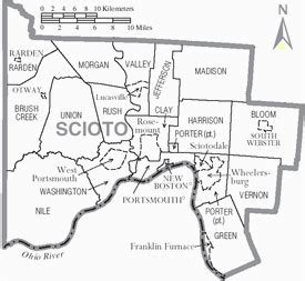 Scioto County Ohio Map | secretmuseum