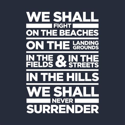 We Shall Fight On the Beaches - Winston Churchill Dunkirk Speech - Winston Churchill - T-Shirt ...