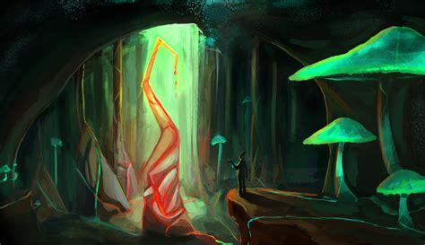 ArtStation - Environment Concept| Alien Cave Forest