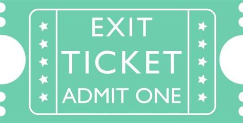 Classroom Exit Ticket Template Printable | Exit tickets template, Exit tickets, Ticket template ...