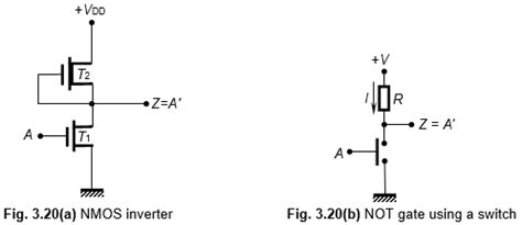 NMOS NOT (Inverter) Gate Circuit