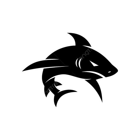 Vector De Diseño De Logotipo De Tiburón Negro Aislado Plantilla Moderna PNG ,dibujos Shark ...