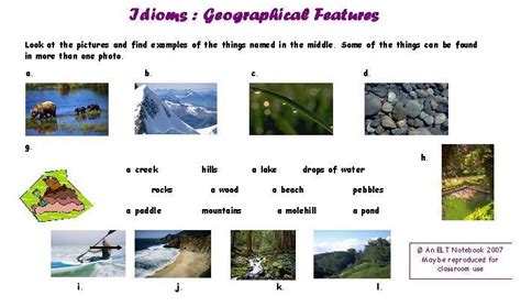 An ELT Notebook: Idiomatic English : Geographical Features