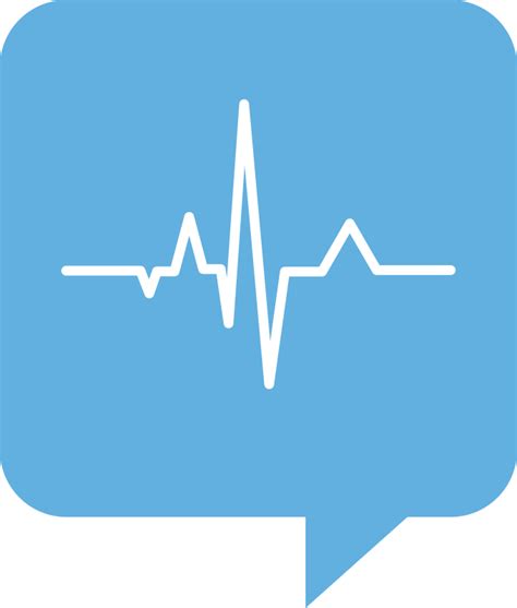 ECG Logo for Health.SE. No background. White trace - Openclipart