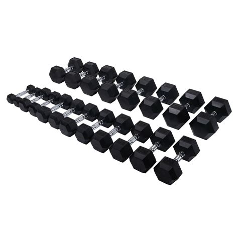 Rubber Hex Dumbbell Set | 5-50 lb – Northern Fitness