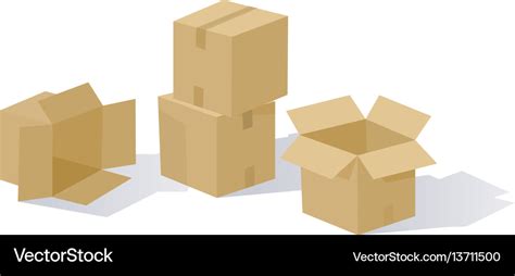 Cartoon boxes Royalty Free Vector Image - VectorStock