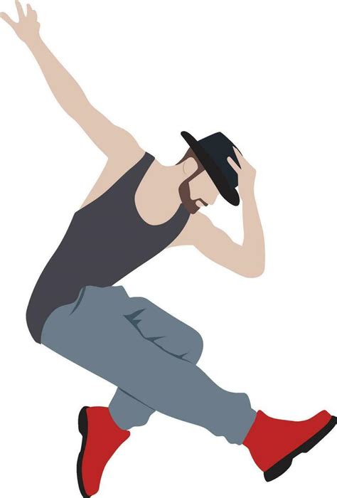 Hip hop dancer cool dance move flat style vector image 26382255 Vector ...