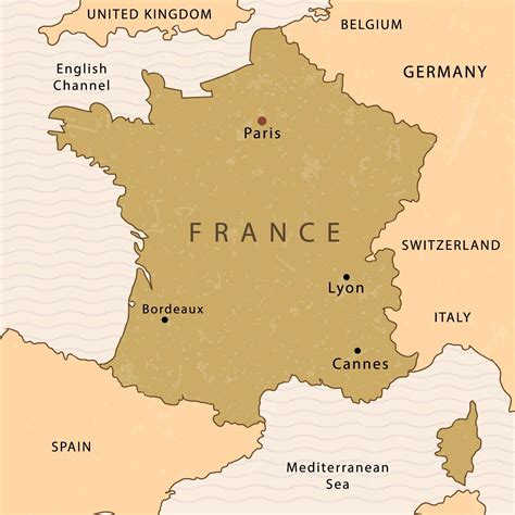 Paris on map of France - Map of Paris on map of France (Île-de-France - France)