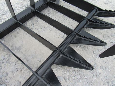 60″ Dual Cylinder Root Grapple and 42″ Pallet Forks Fits Skid Steer Quick Attach – Black – Skid ...