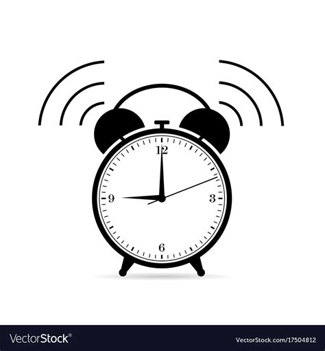 Clock ticking in black color Royalty Free Vector Image