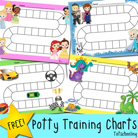 Free Potty Training Progress & Reward Charts | Totschooling - Toddler ...