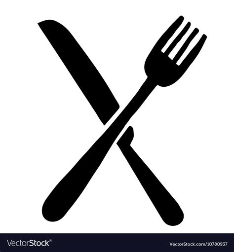 High quality fork and knife logo Royalty Free Vector Image