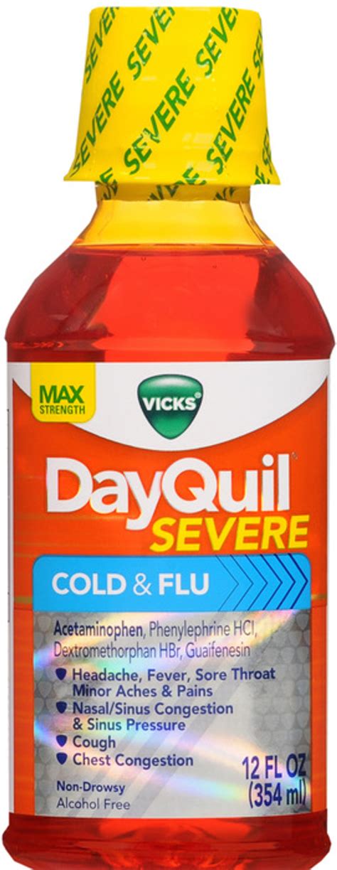 Vicks Dayquil Severe Cold & Flu Relief Liquid 12 oz - drugsupplystore.com