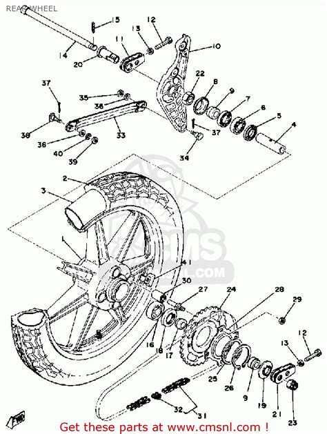 Yamaha RD400 1978 USA REAR WHEEL - buy original REAR WHEEL spares online