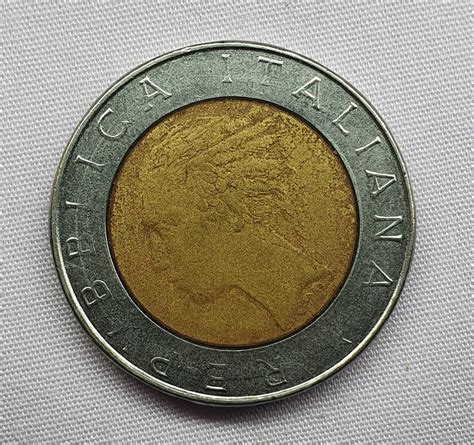 1991 Italiana L.500 coin Repvbblica Coin Queen head good | Etsy