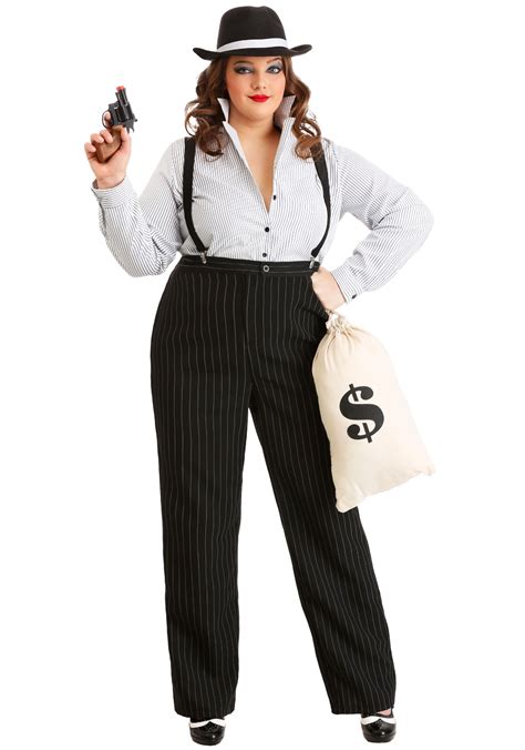 1920s Gangster Lady Plus Size Costume | Decades Costumes | Gangster ...