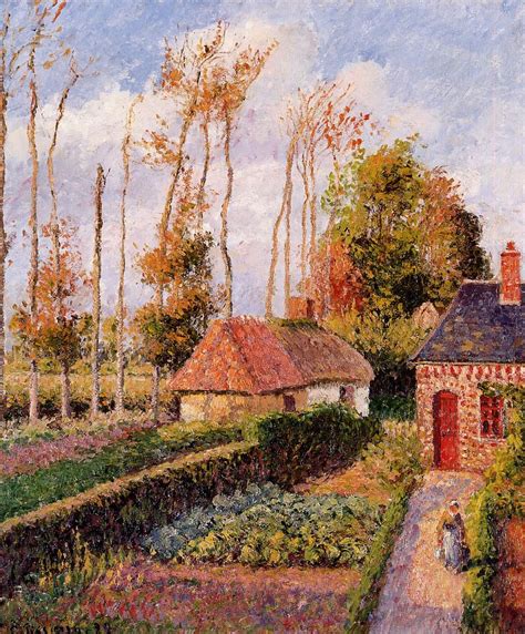 Camille Pissarro - Varengeville, Sunset, 1899 | Camille pissarro, Camille pissarro paintings ...