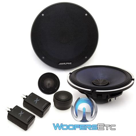 Alpine X-S65C 6.5 Inch 120 Watts RMS Type-X Series Component Speakers ...