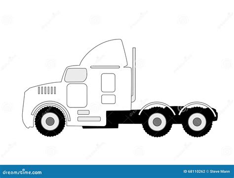 Semi truck silhouette stock vector. Illustration of lorry - 68110262