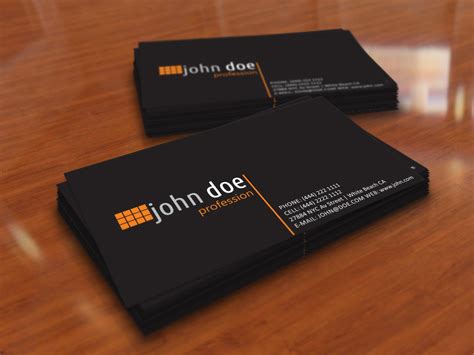 Simple Black Personal Business Card Template by BorceMarkoski on DeviantArt