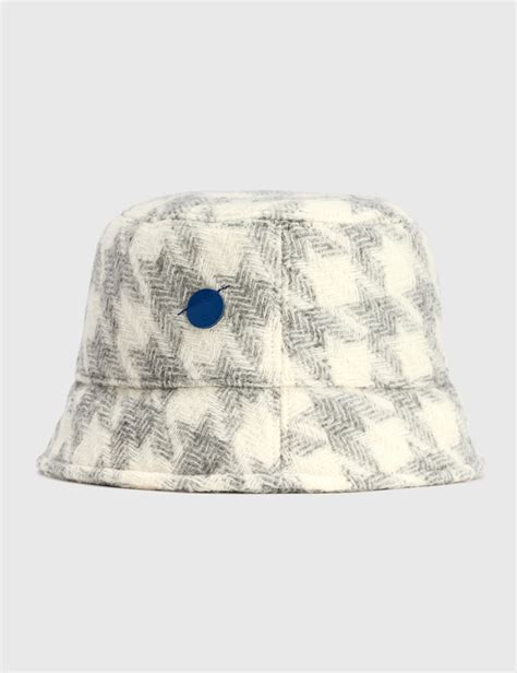 Ader Error - HOUNDSTOOTH BUCKET HAT | HBX - Globally Curated Fashion ...