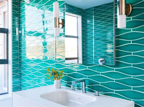 Green Wave Tile Bathroom in Bora Bora - Coastal - Bathroom - San Francisco - by Fireclay Tile ...