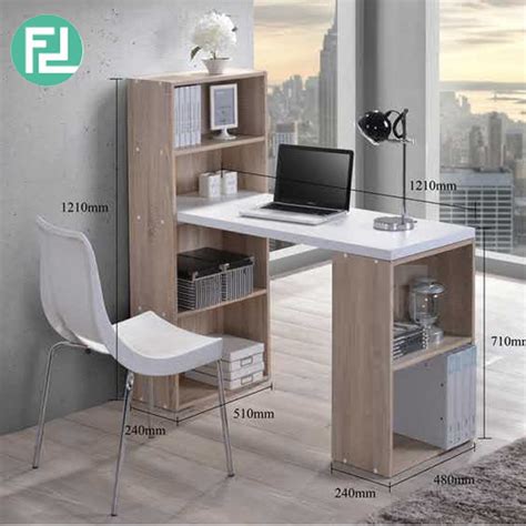 VISBY 4 Feet space saver study desk with bookcase - FurnitureDirect.com.my