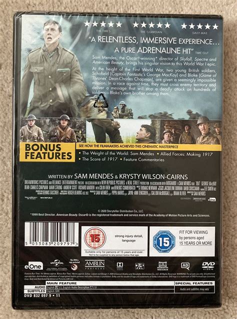 ‘Dunkirk’ And ‘1917’ 2 DVDs 5051892205498 | eBay