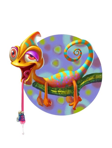 Chameleon2 by https://www.deviantart.com/oxanaoxana on @DeviantArt | Cartoon lizard, Whimsical ...