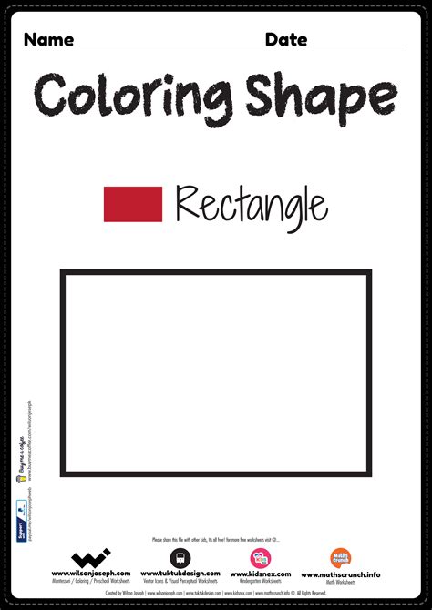 Rectangle Coloring Page - Free Printable PDF for Preschool