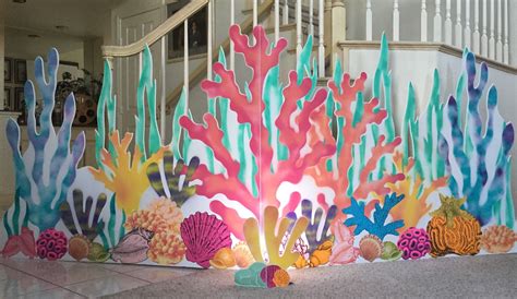 PACIFIC PARADISE Coral reef cutout 10ft x 5ft. Foam board,, Home made ...