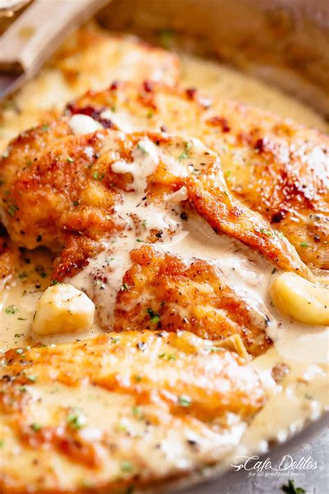 creamy garlic chicken breasts - easy recipes