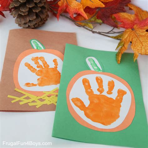 "Your Little Pumpkin" Handprint Card for Kids to Make - Frugal Fun For Boys and Girls